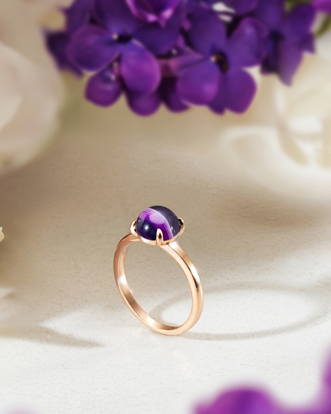 Packshot Ring Violetter Achat Callizia