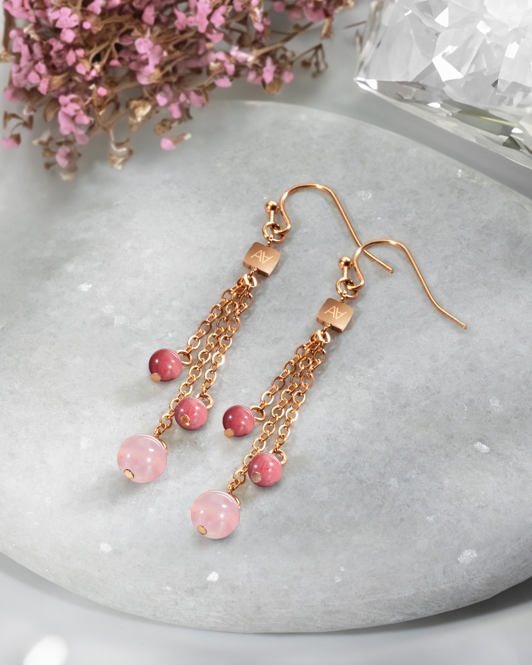 Ohrringe Steinheilkunde Ruhe des Herzens