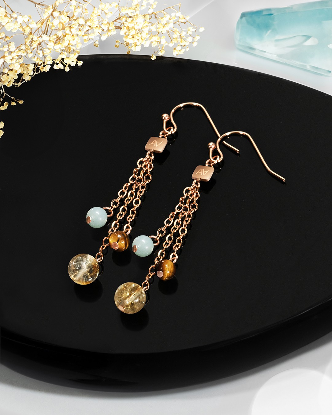 Ohrringe Steinheilkunde Selbstvertrauen und innere Ruhe 