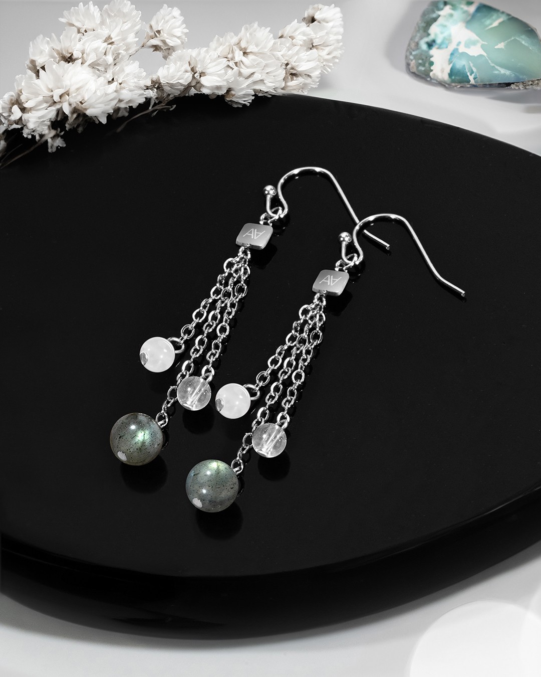 Ohrringe Steinheilkunde Spirituelle Harmonie