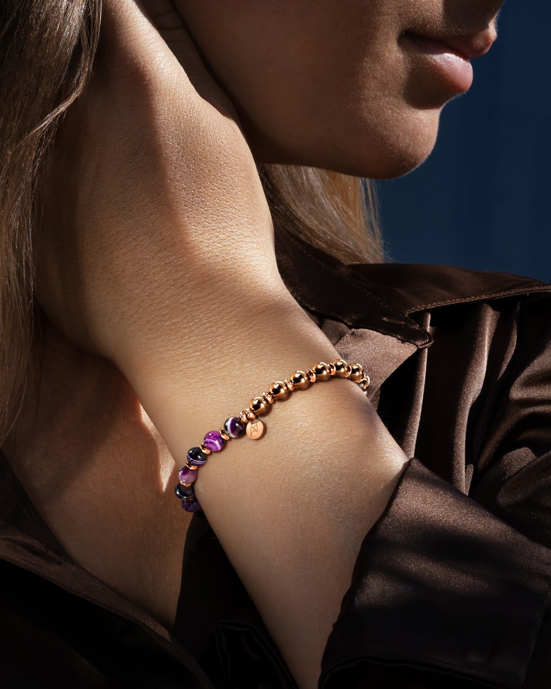 Armband Violetter Achat Calliza