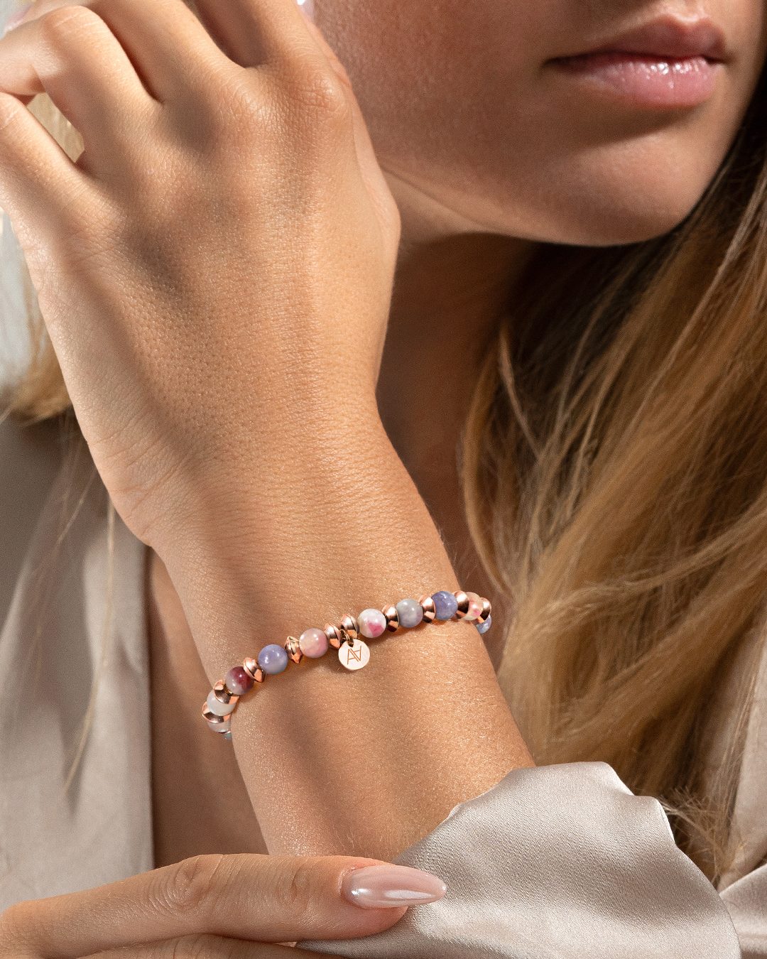 Armband Rosa Turmalin Dozza