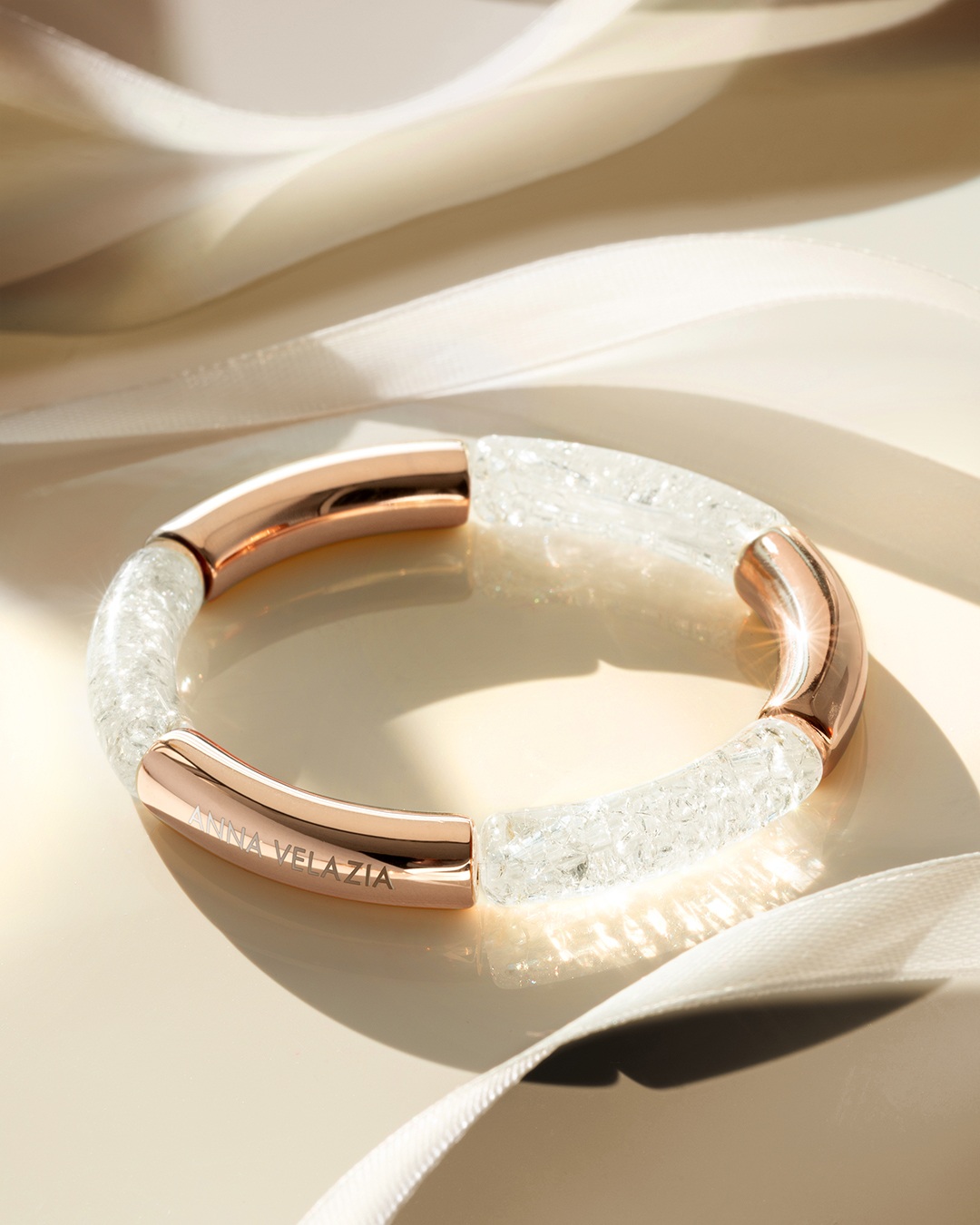 Armband Acetate Kristallklar Gebrochen Tanaro