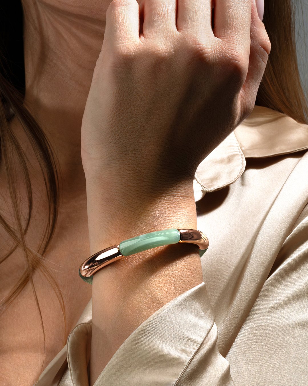 Armband Acetate Mandelgrün Savia