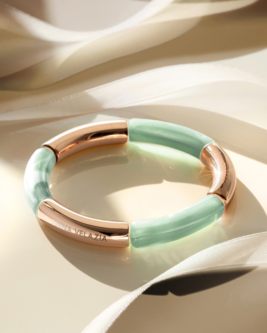 Armband Acetate Mandelgrün Savia