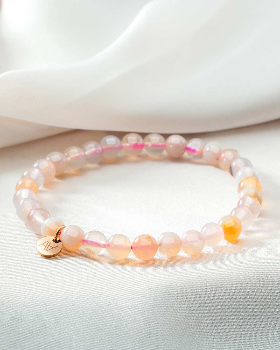 Armband Natursteine Kirschblütenachat Armband 6 mm