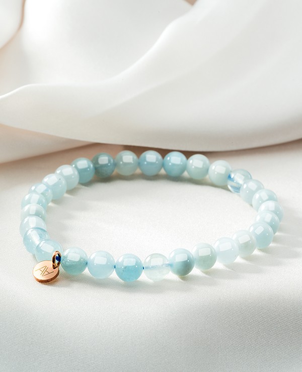 Aquamarin Namibia Armband 6 mm