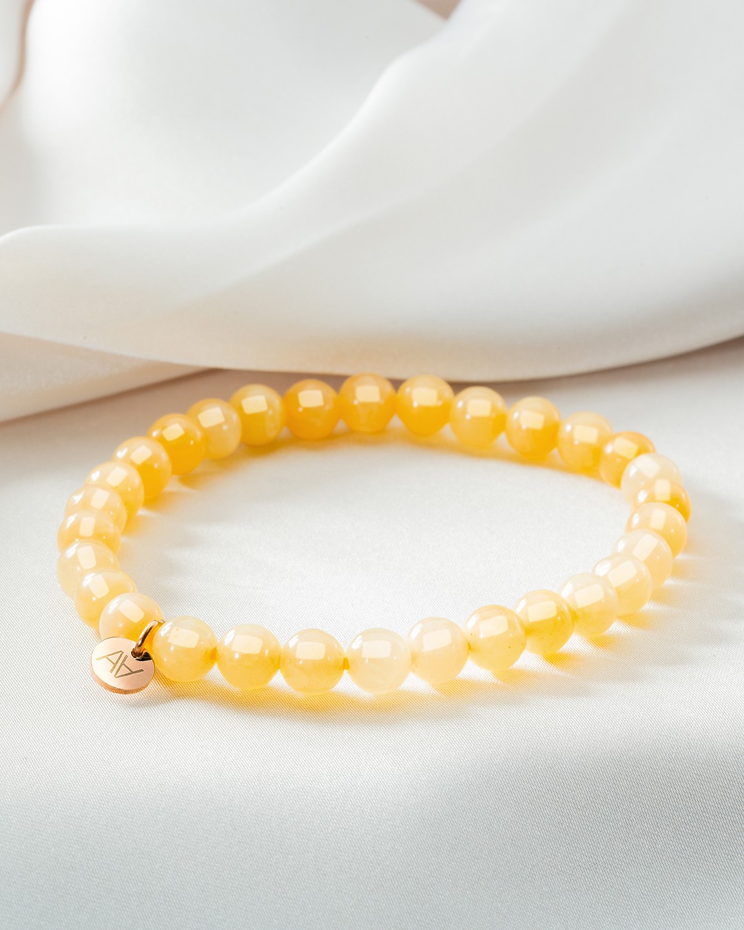 Armband Natursteine Orangencalcit Armband 6 mm