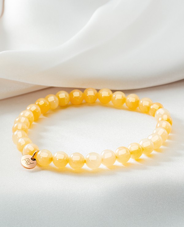 Orangencalcit Armband 6 mm