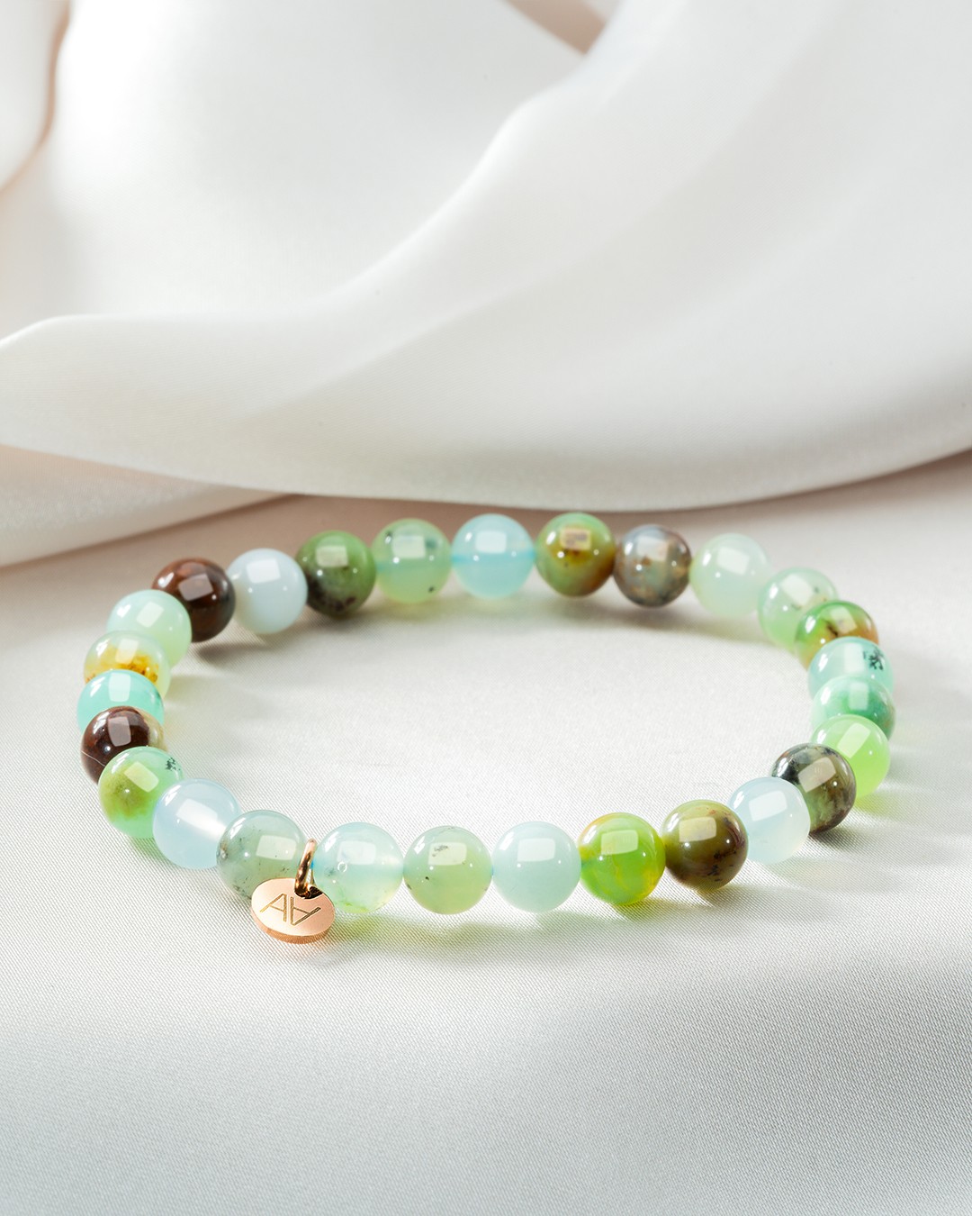 Armband Natursteine Chrysopras Armband 6 mm