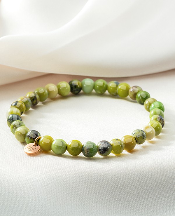 Bracelet chrysoprase citron 6mm
