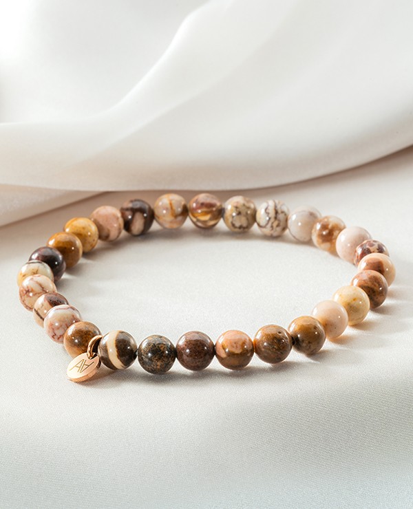 Brauner Jaspis Armband 6 mm