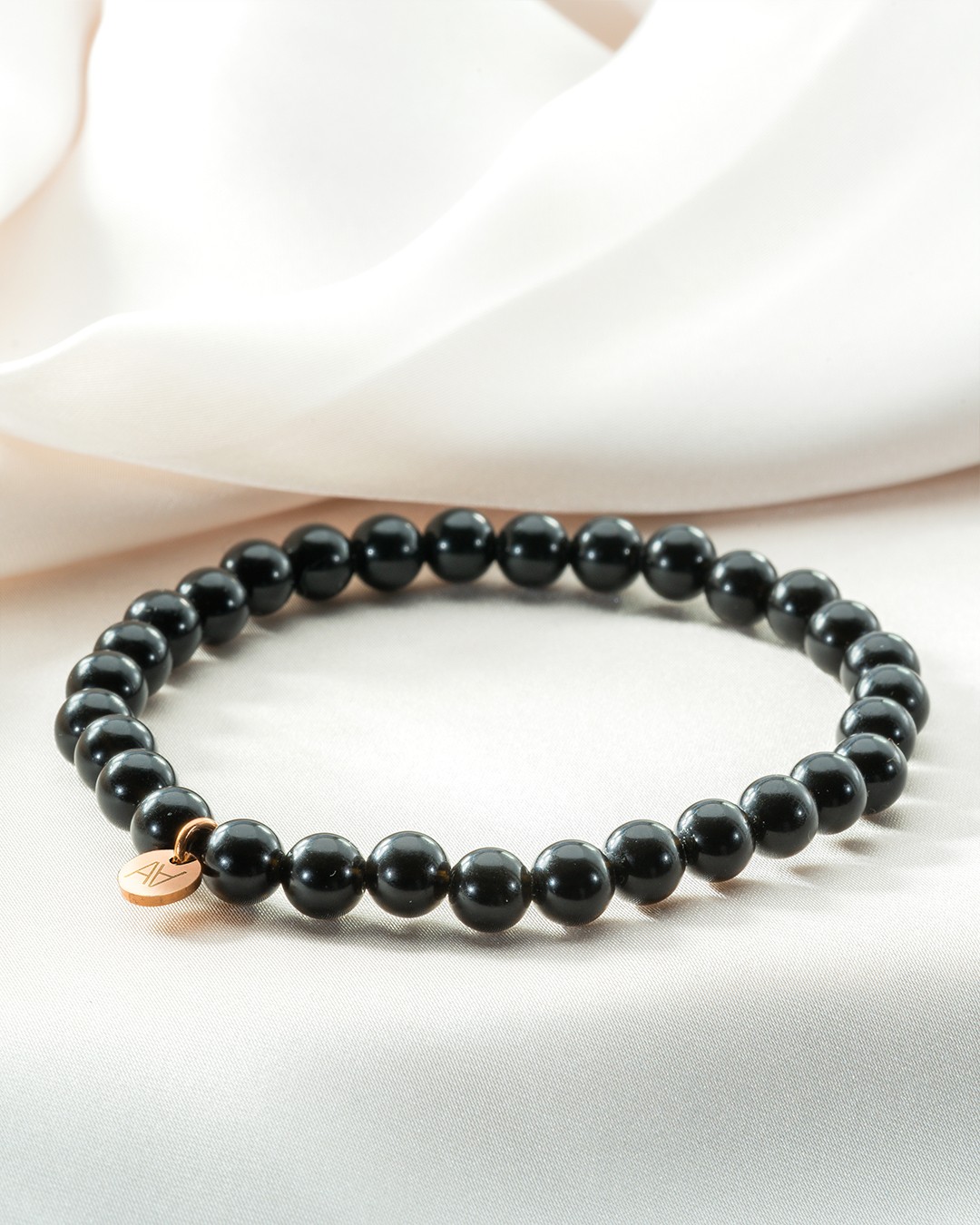 Armband Natursteine Schwarzer Obsidian Armband 6 mm