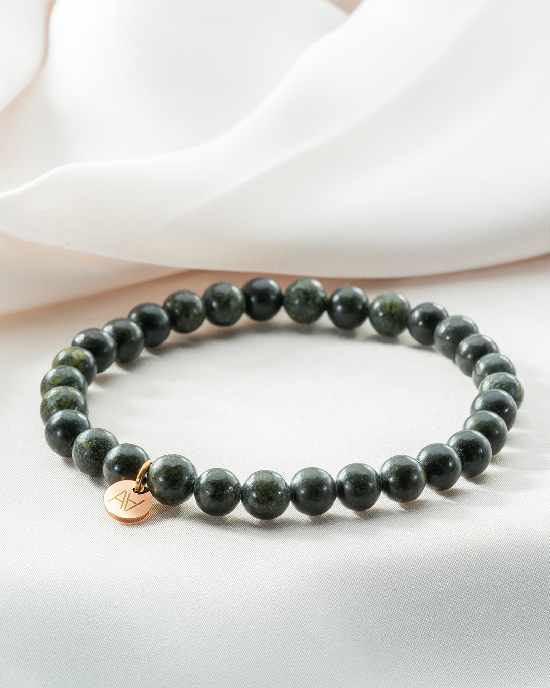 Armband Natursteine Serpentin Russland Armband 6 mm