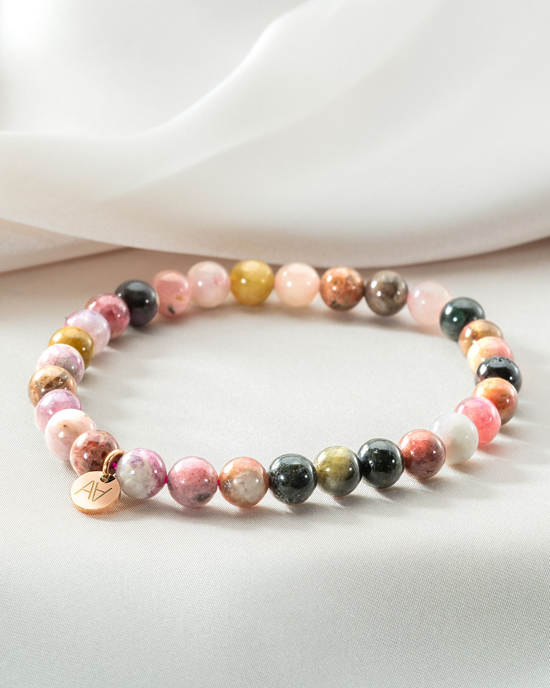 Armband Natursteine Multicolor Turmalin Armband 6 mm
