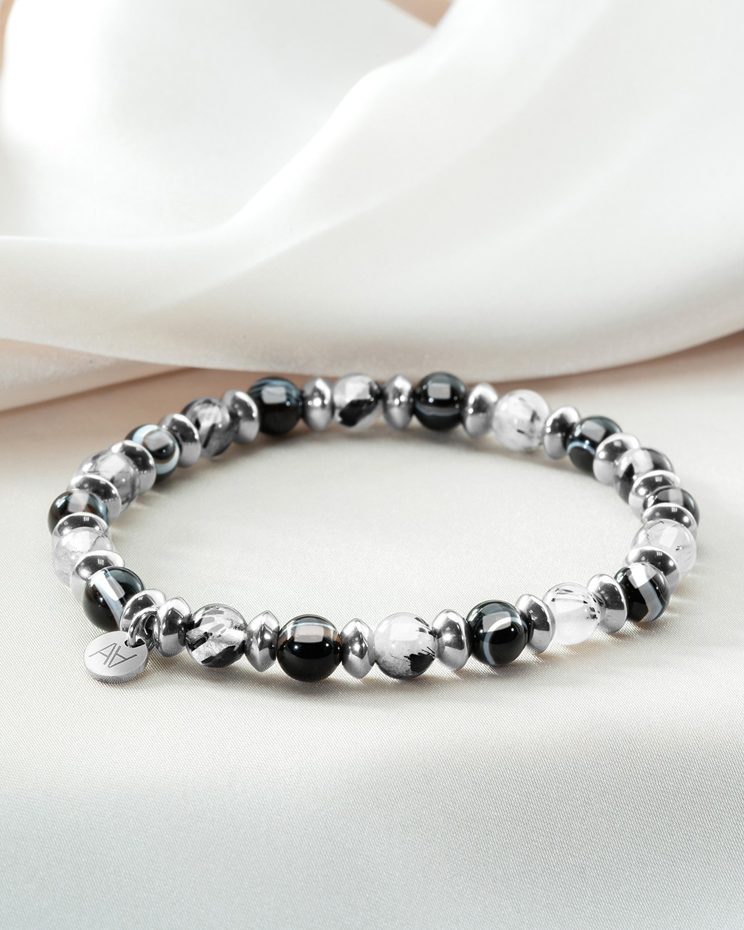 Packshot Armband  Rutilquarz und Schwarser achat Schutzbündnis