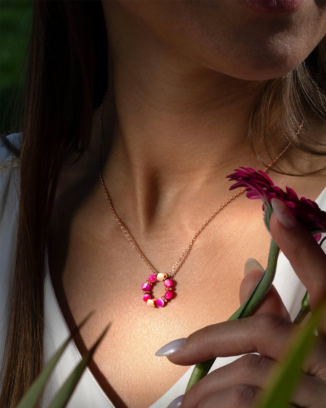 Anhänger Rosenachat Roselia