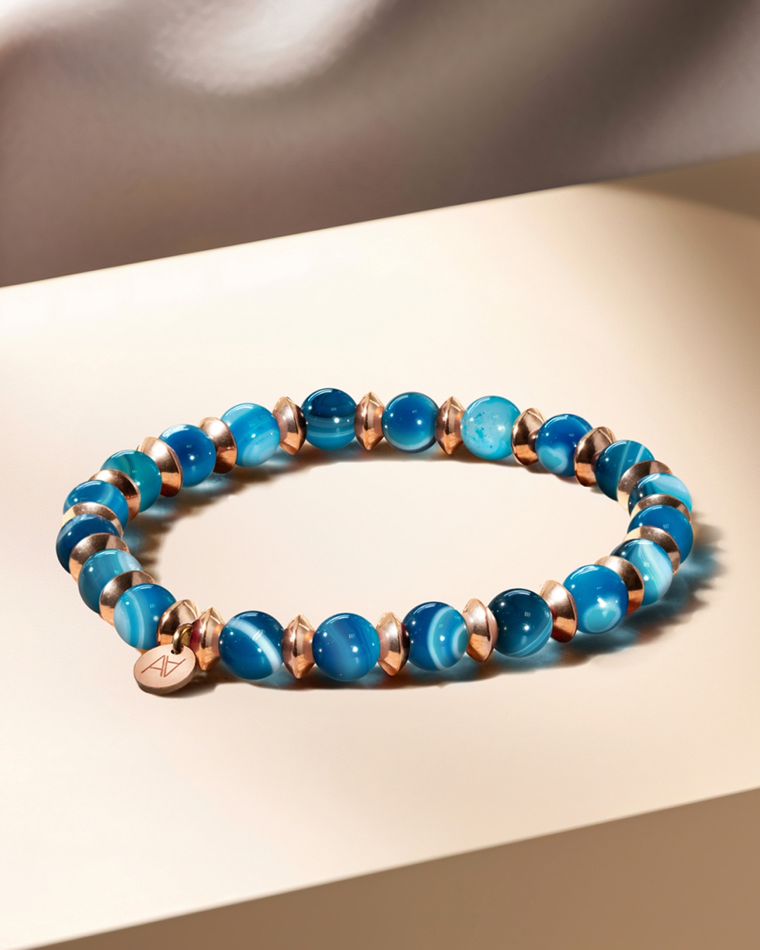 Packshot Armband Blauer Achat Azzurina