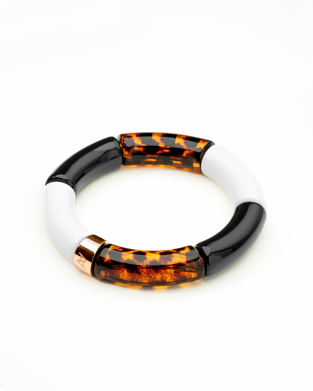 Armband Herbstlichter Leopard, Weiß und Schwarz Agnoli