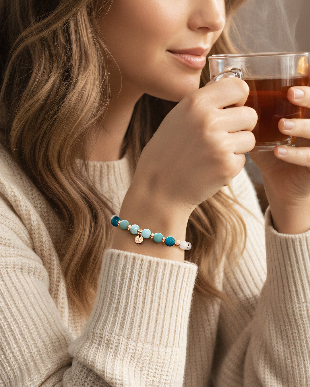 Armband Steinheilkunde Hals-Chakra