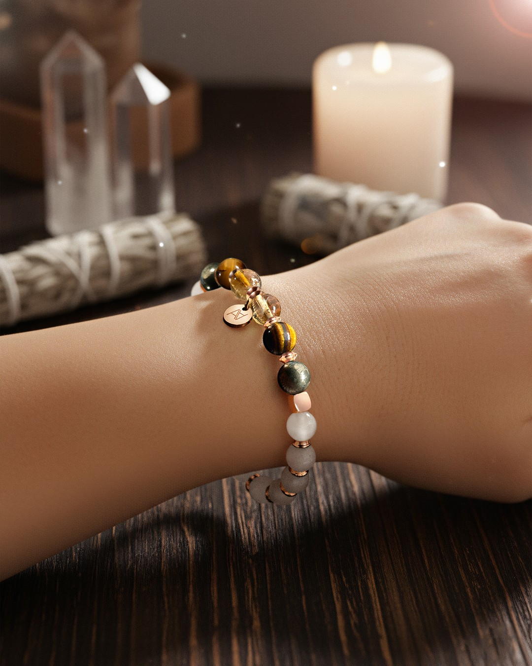 Armband Steinheilkunde Solarplexus-Chakra