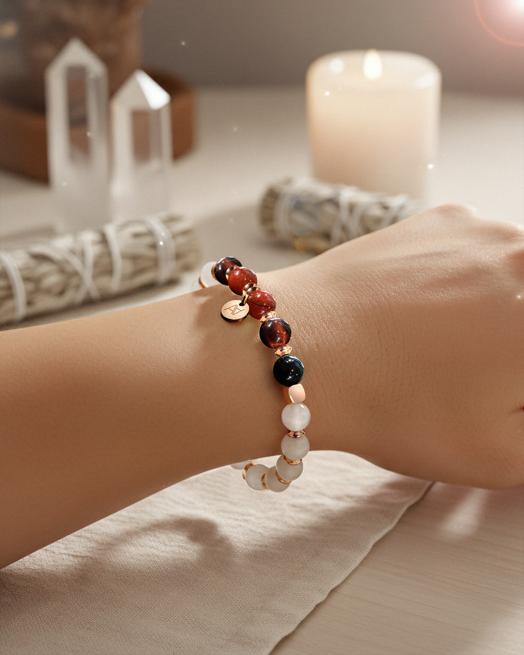 Armband Steinheilkunde Wurzel-Chakra