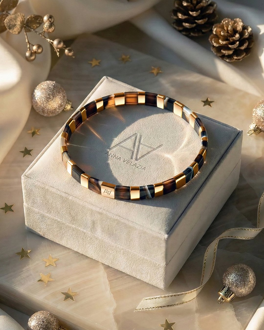 Packshot Armband schwarze Achat Assoro