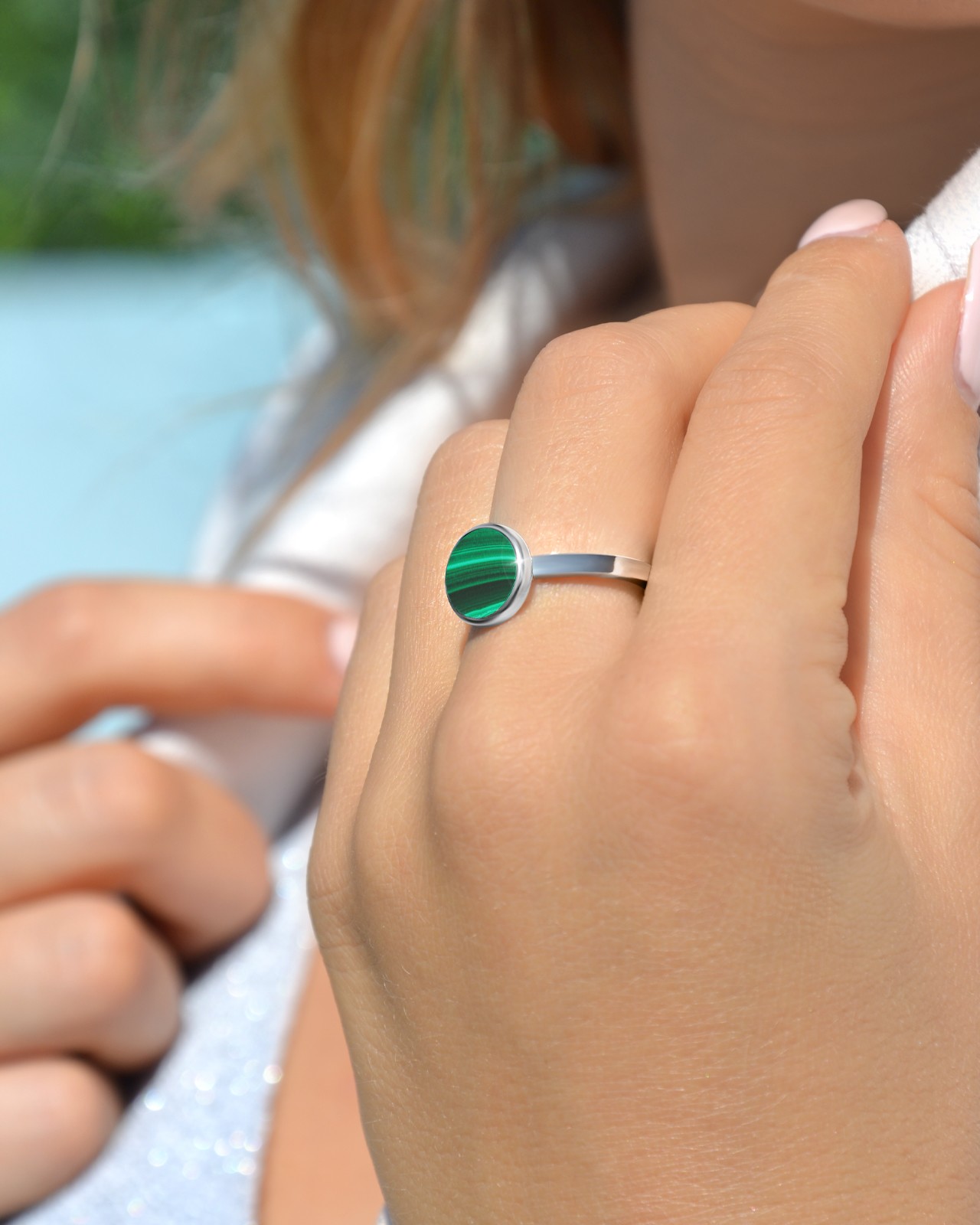 Lifestyle Ring  Malachit Copanella