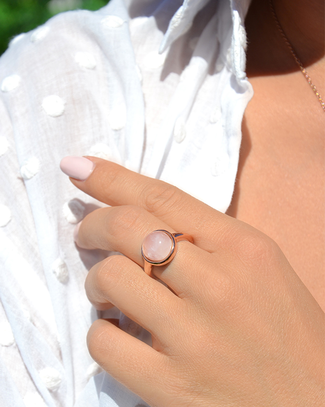 Lifestyle Ring  Rosenquarz Caliana
