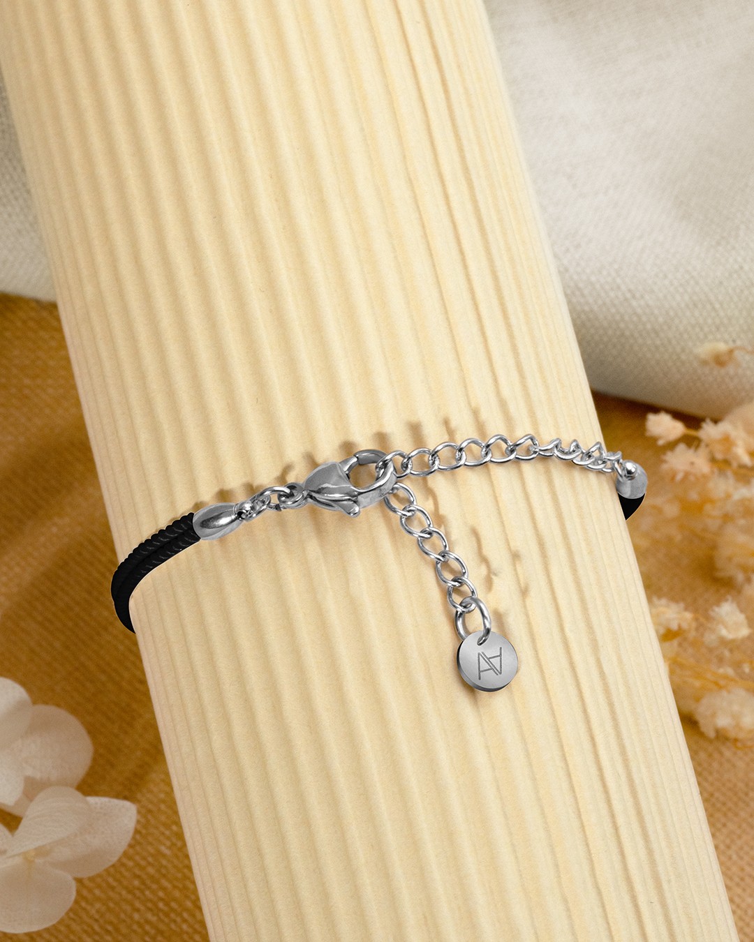 Packshot Armband Schwarze Rutilquarz Riminetto