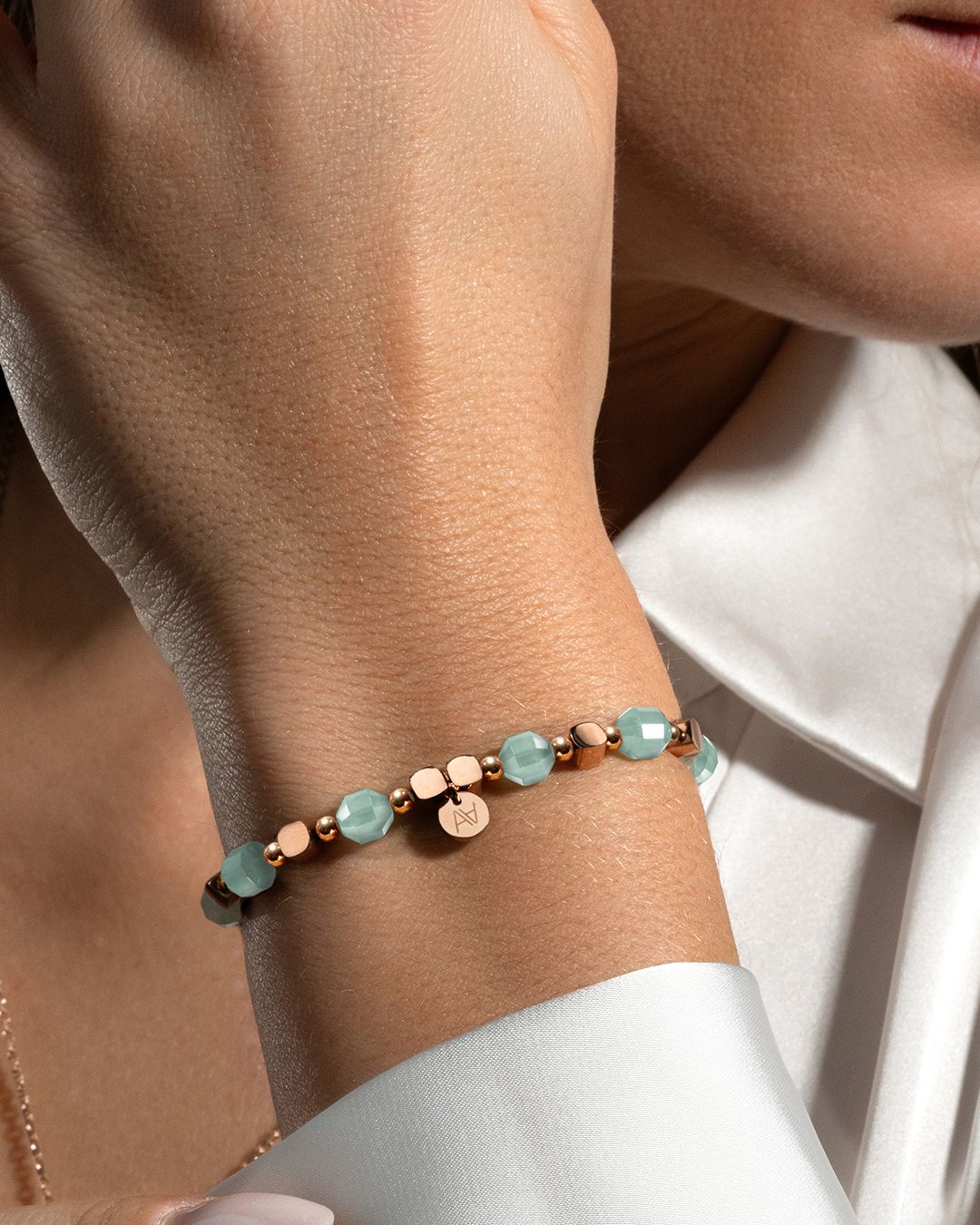 Armband Amazonit					 Burannona