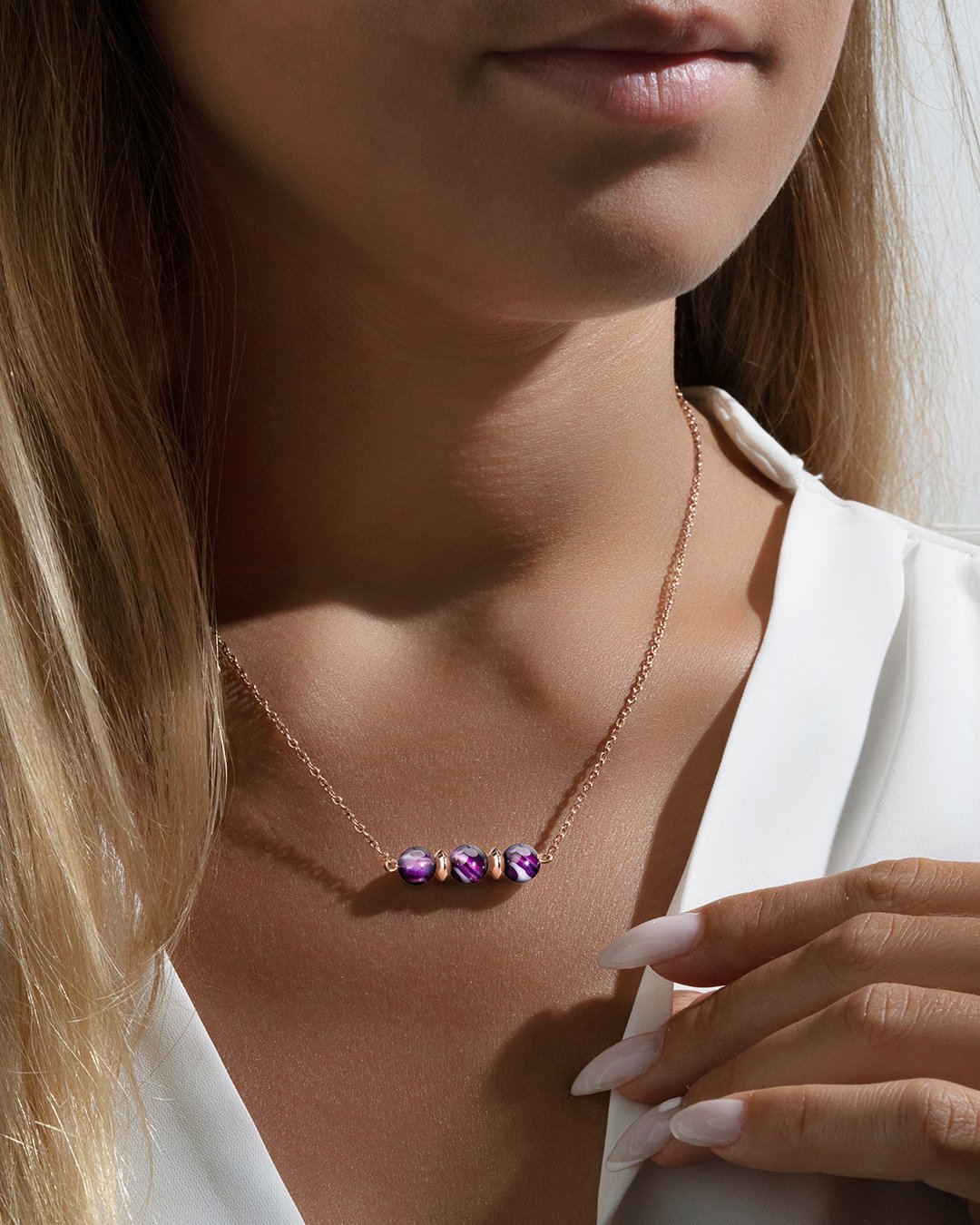 Anhänger violetten Achat Calizzonia