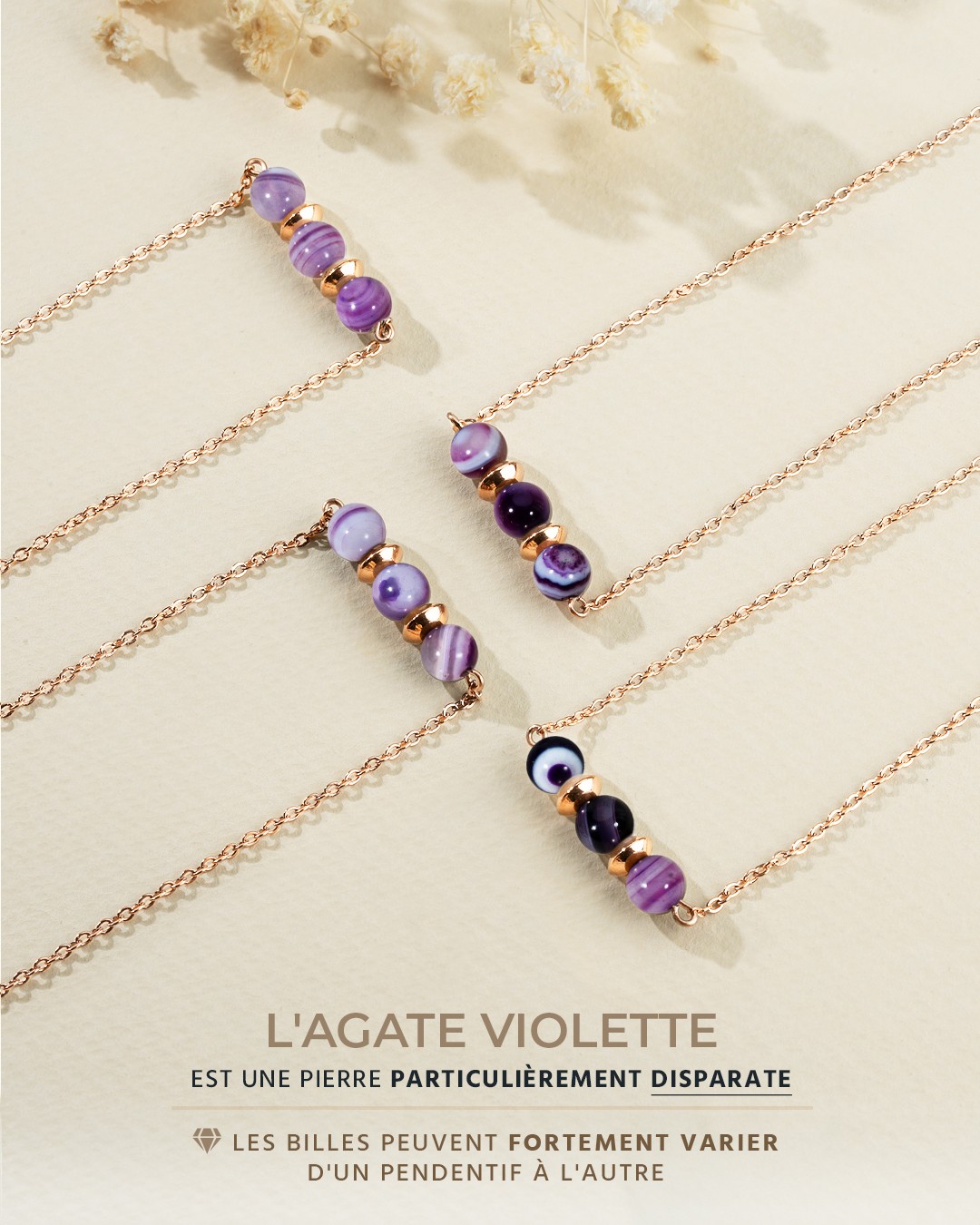 Packshot Anhänger violetten Achat Calizzonia