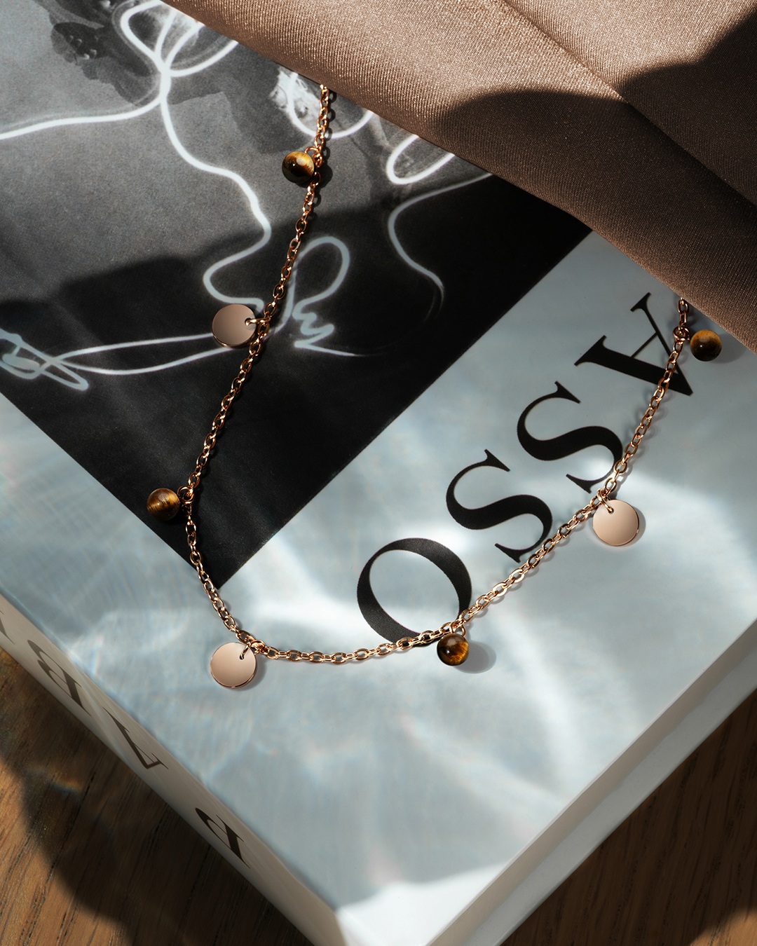 Packshot Anhänger Rosévergoldeter Edelstahl Messinotto